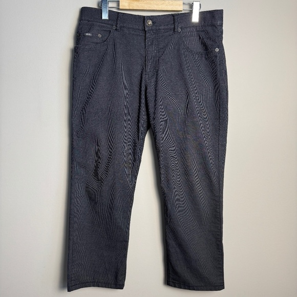 BRAX‎ Feel Good Men's Cooper Casual Patterned Dress Pant Black Size Tag: 34/30 - Picture 1 of 13